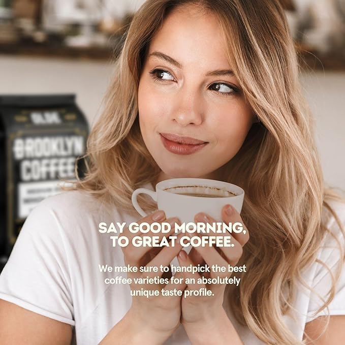 BROOKLYN COFFEE Whole Bean, Breakfast Blend Light Medium Roast (5lb) Delicate, Smooth, Low Acidity - Fresh Bulk Coffee Beans Roasted Weekly in NYC