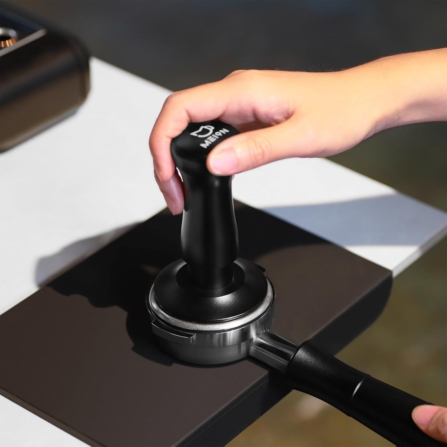 MEION 58mm Bottomless Portafilter&Puck Screen Kit Compatible for Gaggia 58mm, fit Gaggia Carezza, Gaggia Cubika Plus, Gran Gaggia Deluxe(Black)