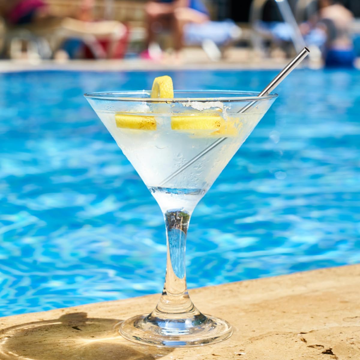 16 Pack 5 Inch Extra Short Metal Coffee Stir Straws, Reusable Stainless Steel Coffee Stirrer, Mini Bar Cocktail Straws with Cleaning Brush for Coffee Mugs, Small Glasses or Cups