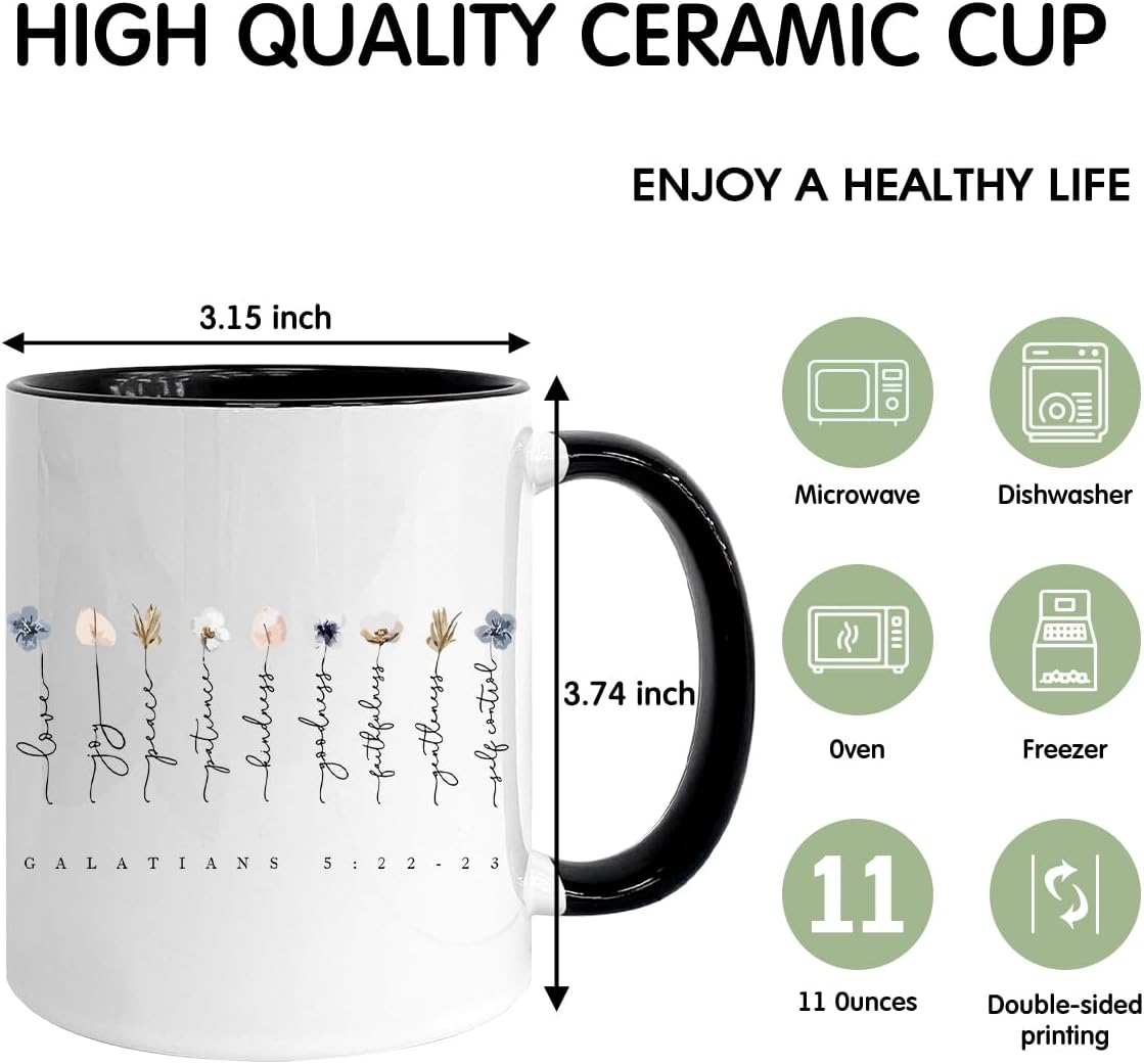 Christian Gifts for Women Friends, Religious Gifts for Women Friendship, 11 Oz Coffee Mug, Faith Religious Gift, Prayer Gifts With Bible Verses, Inspirational Gifts for Her Sister Bestie