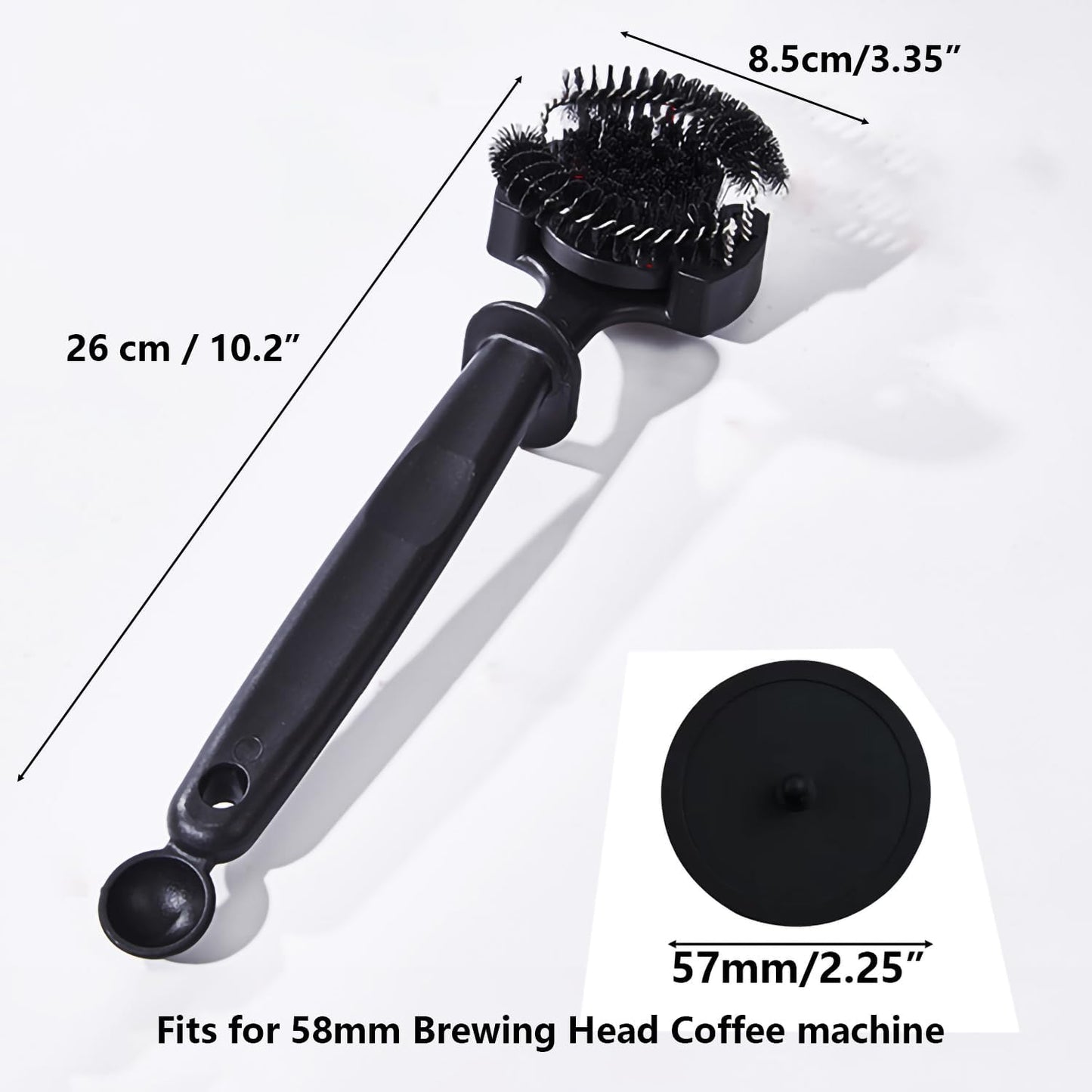 Espresso Coffee Machine Cleaning Brush Kit with Portafilter Cleaning Disc (Brush and Disc for 58mm Coffee Machine)