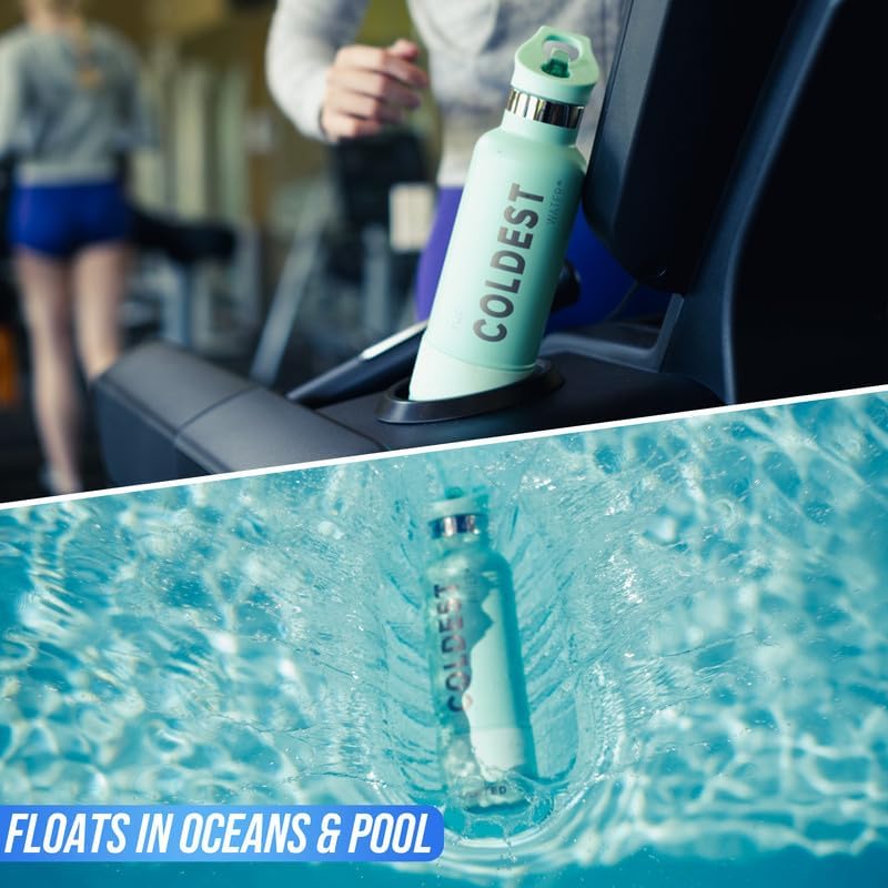 Coldest Insulated Water Bottle with Straw Lid - Stainless Steel Metal Insulated Bottle for Men & Women (Camouflage Flag, 40 oz)