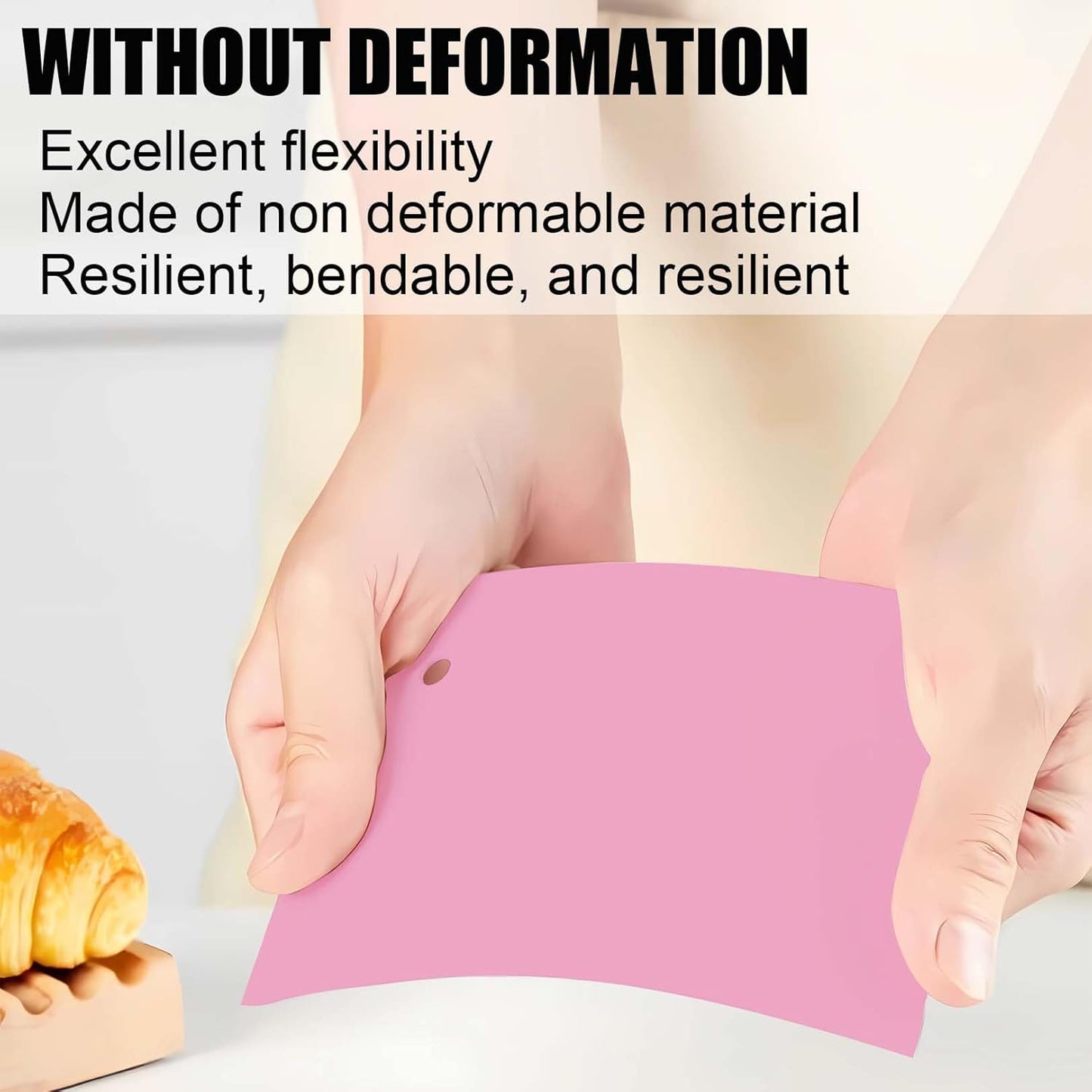 Dough Scraper Plastic Bench Scraper, Dough Scraper Tool Dough Cutter, Flexible Bench Scraper for Making Bread Pizza