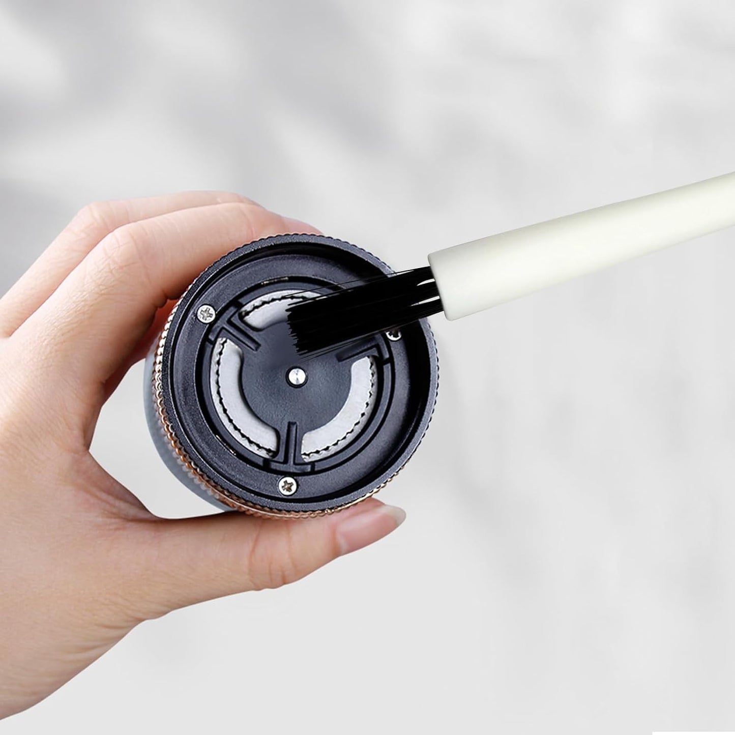 Coffee Brush Set with Wooden and Nylon Brushes for Coffee Machine Cleaning, Professional Espresso Brush Set with Nylon Espresso Brushes Wooden Coffee Grinder Cleaning Brushes