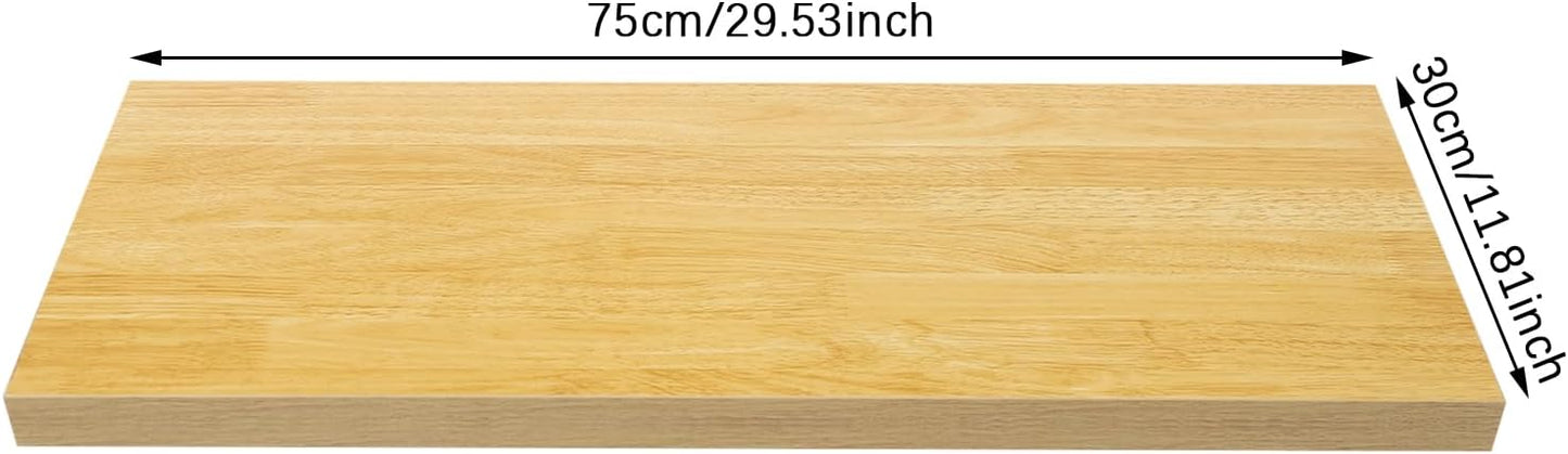 Butcher Block Countertop | 30x12in Wood Board Countertop | DIY Washer Dryer/Island/Kitchen Counter top | countertop Cutting Board | 1102lbs Load Capacity | Wood Color | NO Base Legs, 1.38in Thick