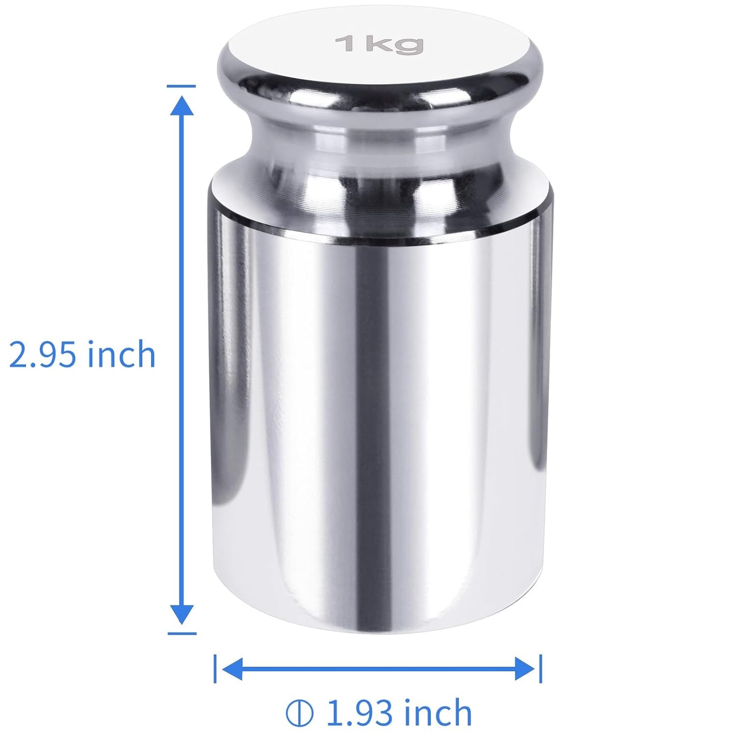 QP 1000g Calibration Weights, OIML Class M1 High Precision Gram Weights, Stainless Steel Scale Calibration Weight for Digital Scale, Balance Scale, Chrome Finish Scale Weights with Storage Case