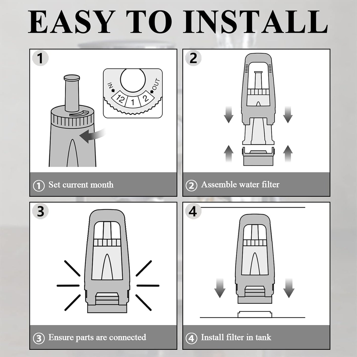 6 Pack Replacement Water Filter for Breville Espresso Machine Barista Touch Bes880, Barista Pro BES878, Oracle Touch BES990, Oracle BES980, Dual Boiler BES920 Bambino ClaroSwiss Sage by Funmit