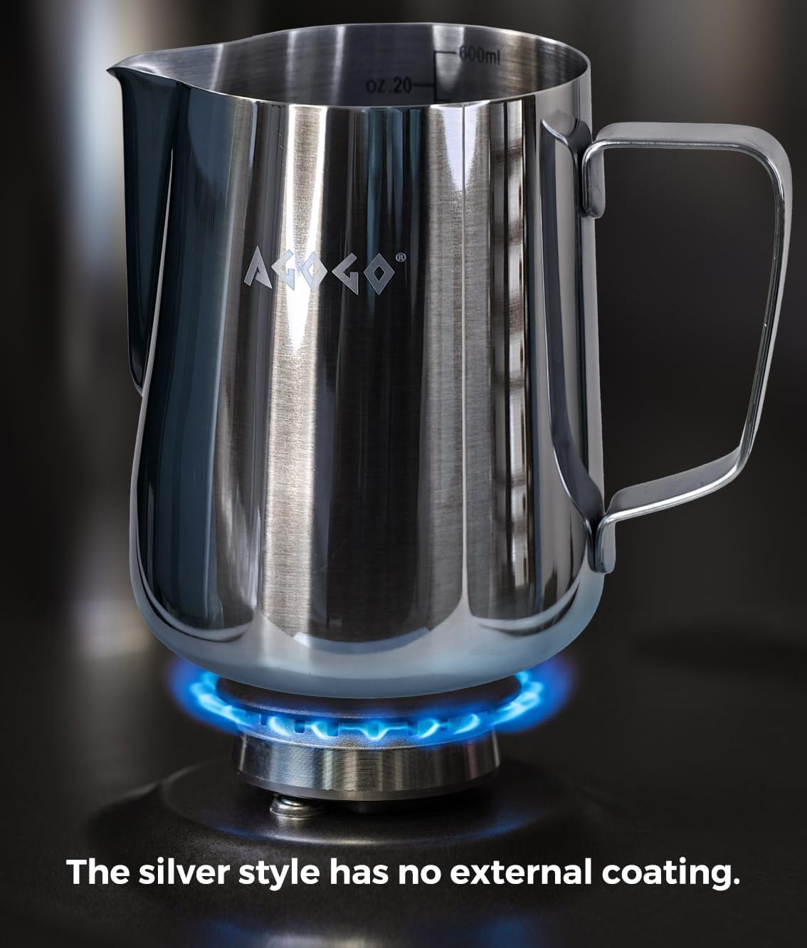 AGOGO Camping Pour Over Coffeemaker Set with Paper Filter Stainless Steel (Silvery, 600ml)