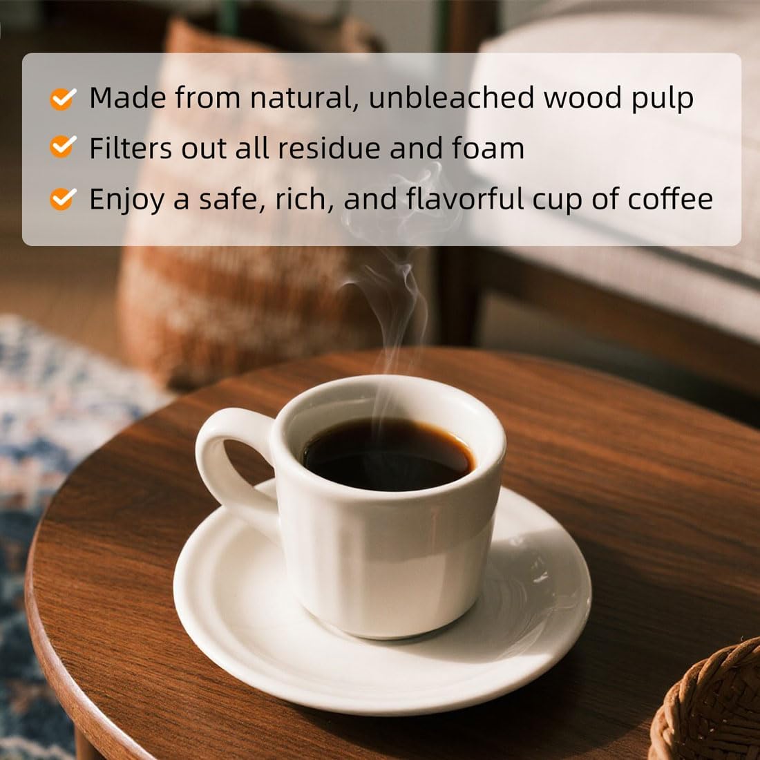 Coffee Filters 2, 2 Coffee Filters Cone, Unbleached Paper Coffee Filter #2, 2-6 Cup, 100 Count