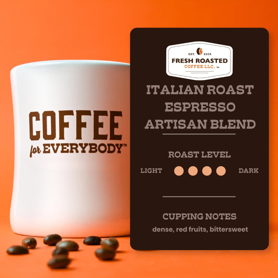 Fresh Roasted Coffee, Italian Roast, 2 lb (32 oz), Dark, Kosher, Ground