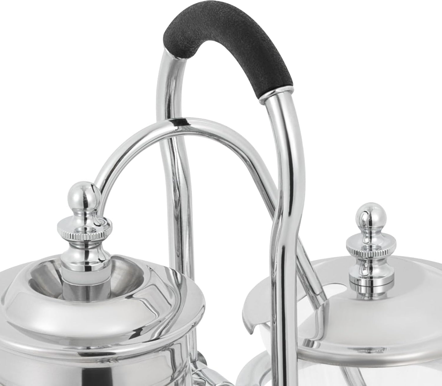 Family Balance Siphon Syphon Coffee Maker Siphon Brewer, Elegant Retro-Style Design Sliver (Sliver 1)