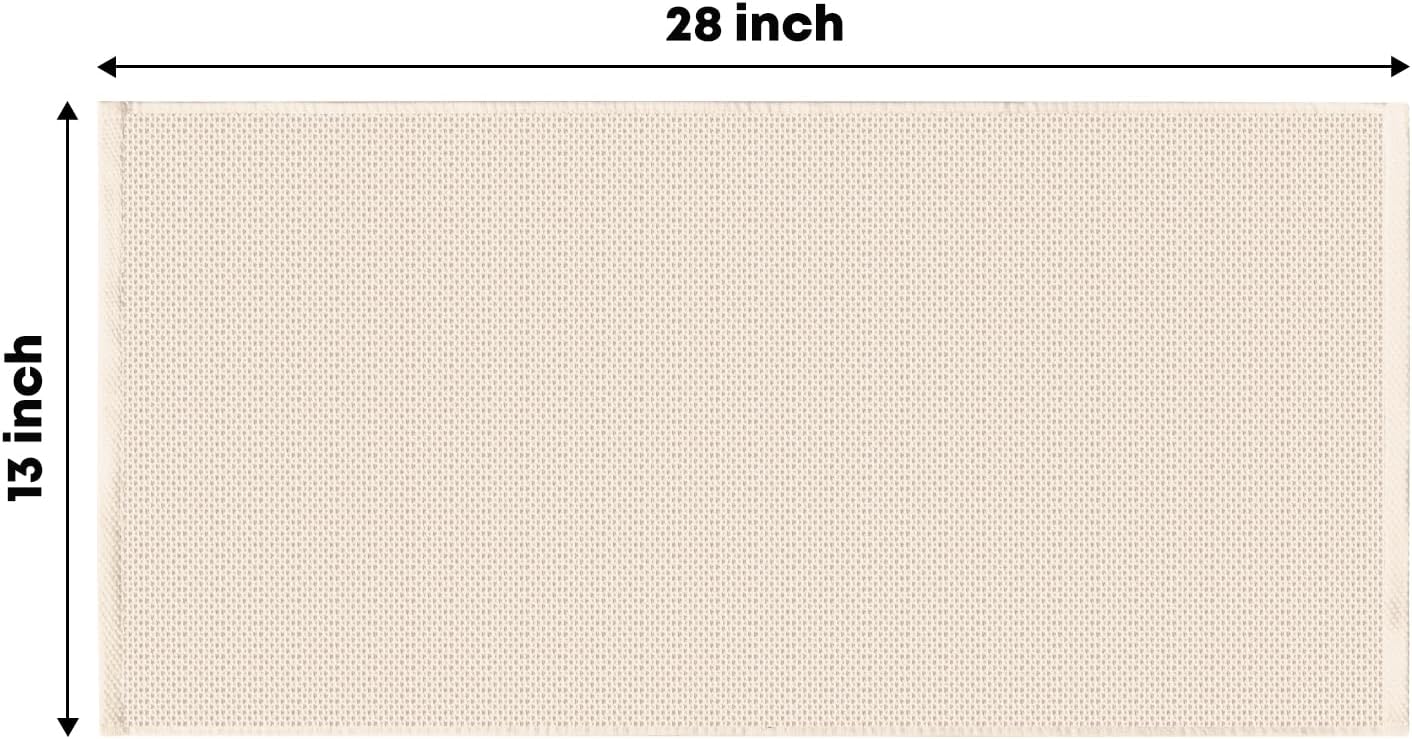 Artoid Mode 100% Cotton Beige Waffle Weave Kitchen Dish Cloths, 13x28 Inch Ultra Soft Absorbent Quick Drying Kitchen Dish Towels Set of 4