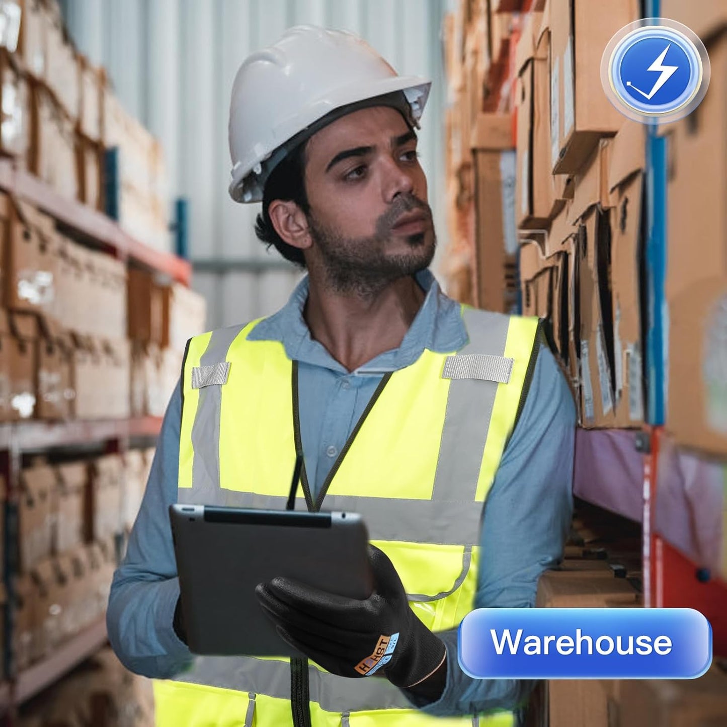 PU Coated Safety Work Gloves, 12 Pairs Work Gloves Mechanic Working Seamless Knit Glove with Polyurethane Coated Smooth