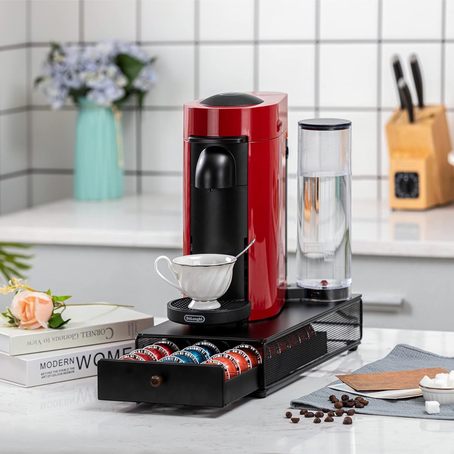 Rice rat Vertuo Capsule Holder Drawer for Nespresso with Handle (30 Pods)