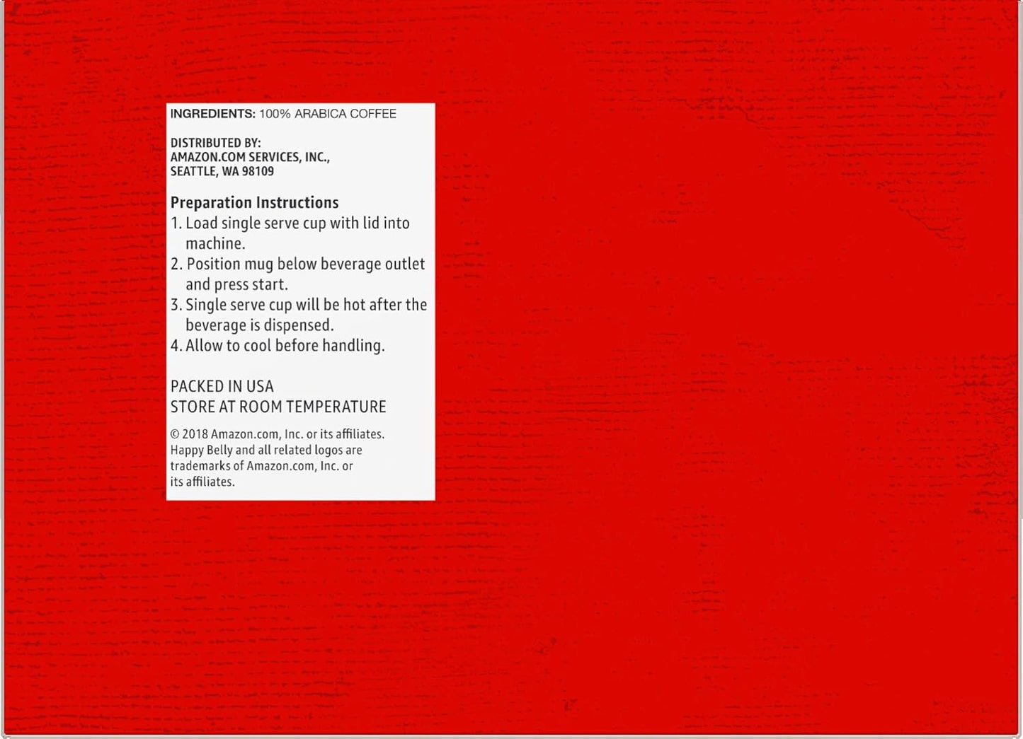 Amazon Brand - Happy Belly Dark Roast Coffee Pods, French Roast, Compatible with Keurig 2.0 K-Cup Brewers, 24 Count