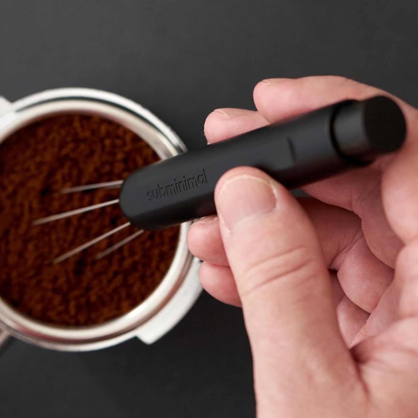 Subminimal Flick WDT Espresso Distribution Tool - Stirrer Tool For Barista-Grade Precision Brewing - Tamper With Retractable Needles - Coffee & Espresso Machine Parts & Accessories