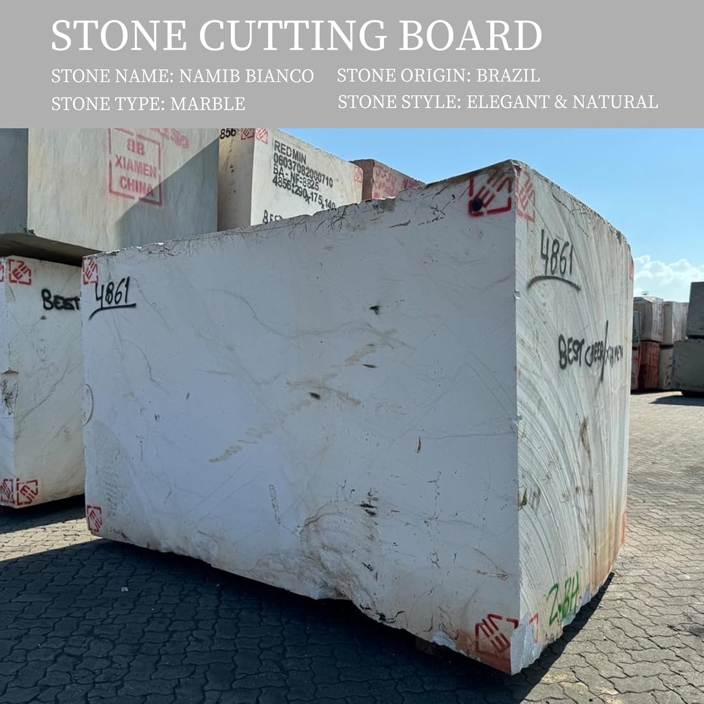 Koville Brazilian Natural Marble Cutting Board for Kitchen, 11inch Round Hand Crafted Marble Slab for Cheese, Charcuterie, Pastry Board - Wedding Gift, House Warming Gift(White Macaubas)