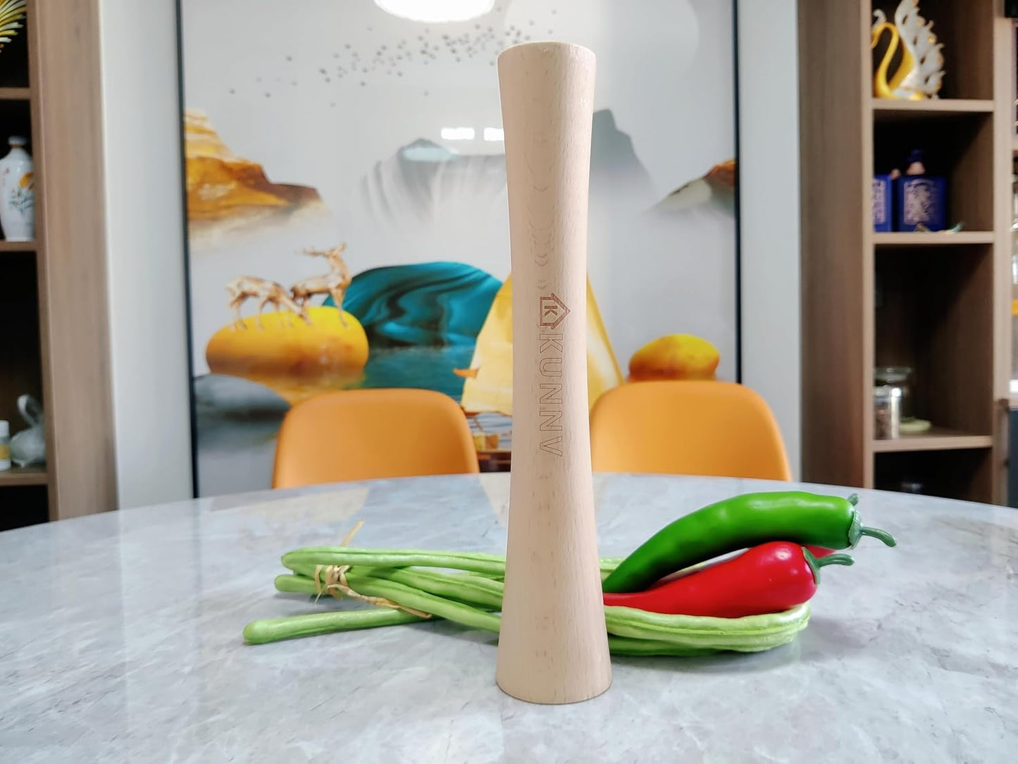 12 inch beech Wood Sauerkraut Pounder Wood Stomper Pusher