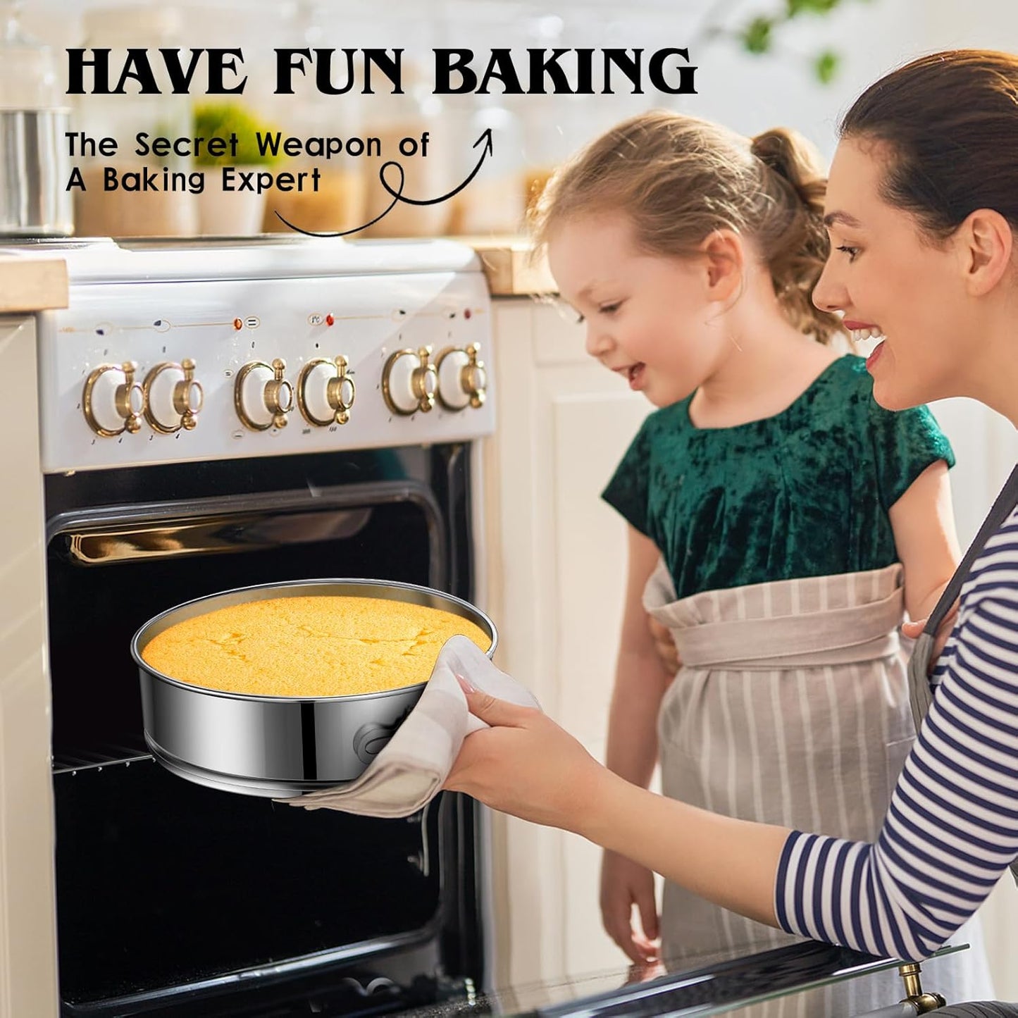 Dualshine 9 Inch Springform Cake Pan, Stainless Steel Cheesecake Pan, Round Nonstick Springform Pan with Removable Bottom, Cake Pan for Baking Cake Shop