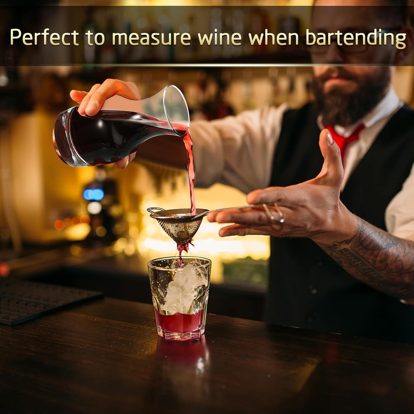 36 Pack Single Serving Wine Carafe Glass Small Mini Carafe Individual Wine Refill Decanter for Dinner Parties Tastings Bars Restaurants (6.5 oz)