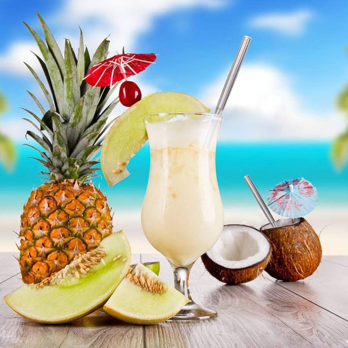 2 Pack Reusable Metal Straws Collapsible Stainless Steel Drinking Straw Travel Portable Telescopic Straw with Case,2 Cleaning Brushes Included Black/Silver