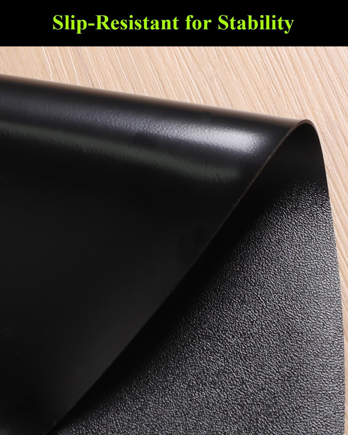 Black Plastic Table Cover Protector, 42" Round Waterproof Easy Flat PVC Desk Pad Mat, 1.5mm Thick Vinyl Table Top Protector for Dining Room Table, Office, Dresser