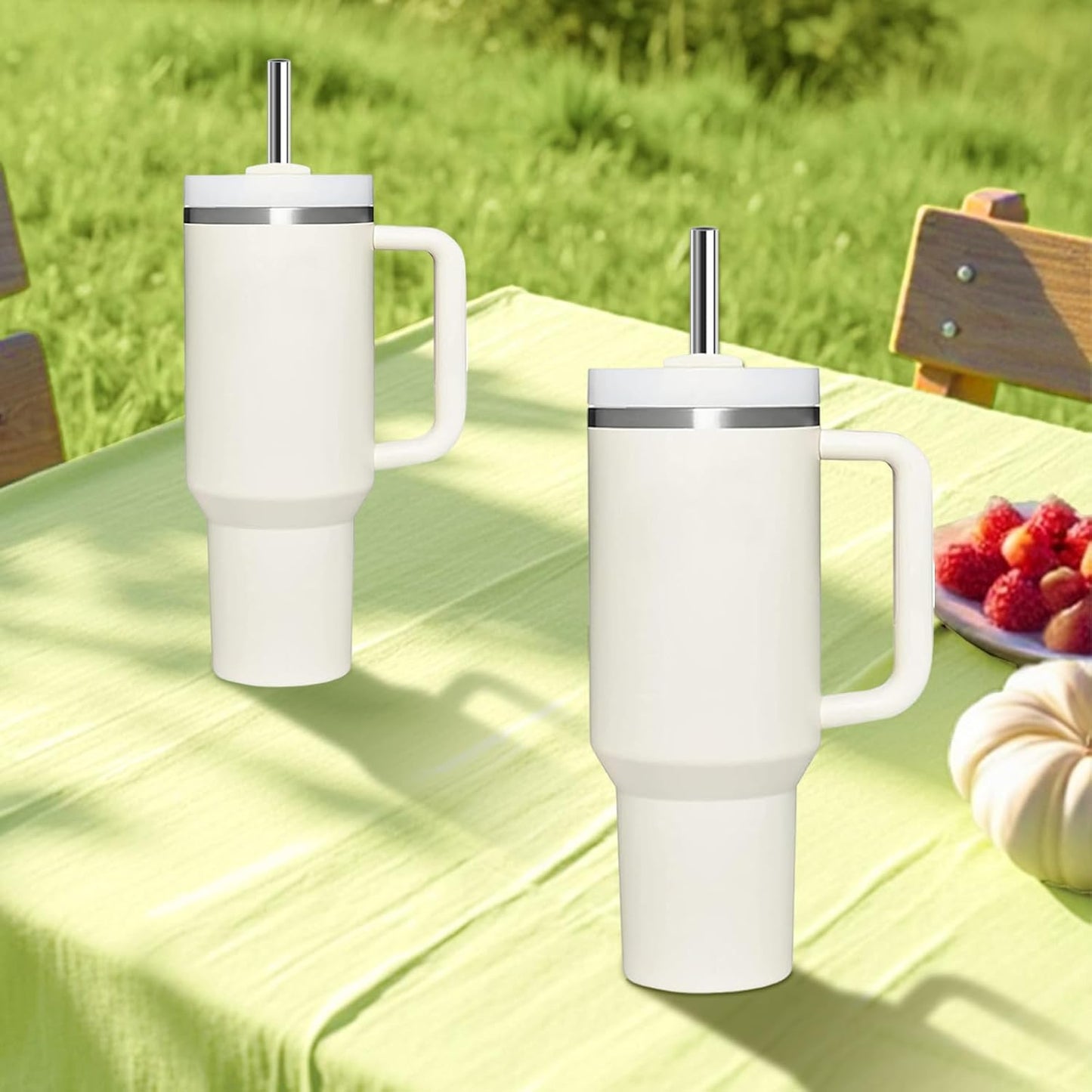 6 Pack Stainless Steel Straw Replacement 40 oz and 30ozfor Stanley Tumbler,6 Straight Reusable Straws with 2 Cleaning Brush Compatible with Stanley 40oz Stanley Cup Tumbler