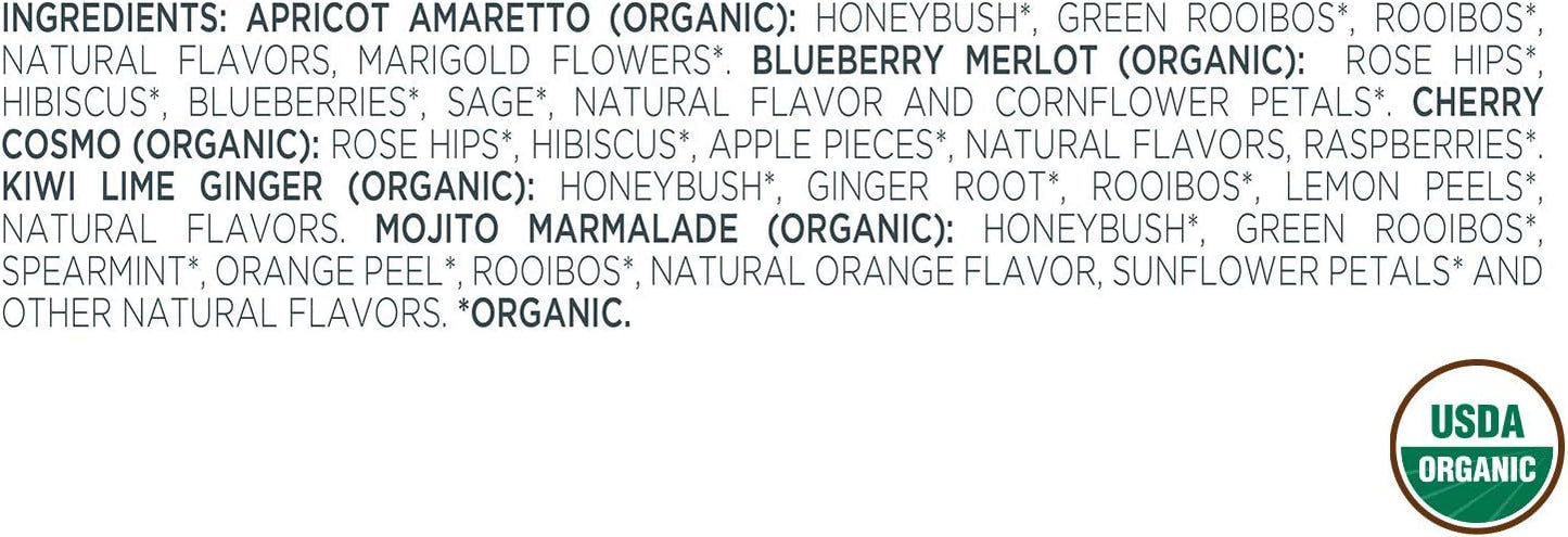 Tea Forte Herbal Retreat Premium Tea Presentation Box Tea Gift Sampler, 20 Count, 2 of Each Variety Individually Wrapped Handcrafted Pyramid Infuser Bags