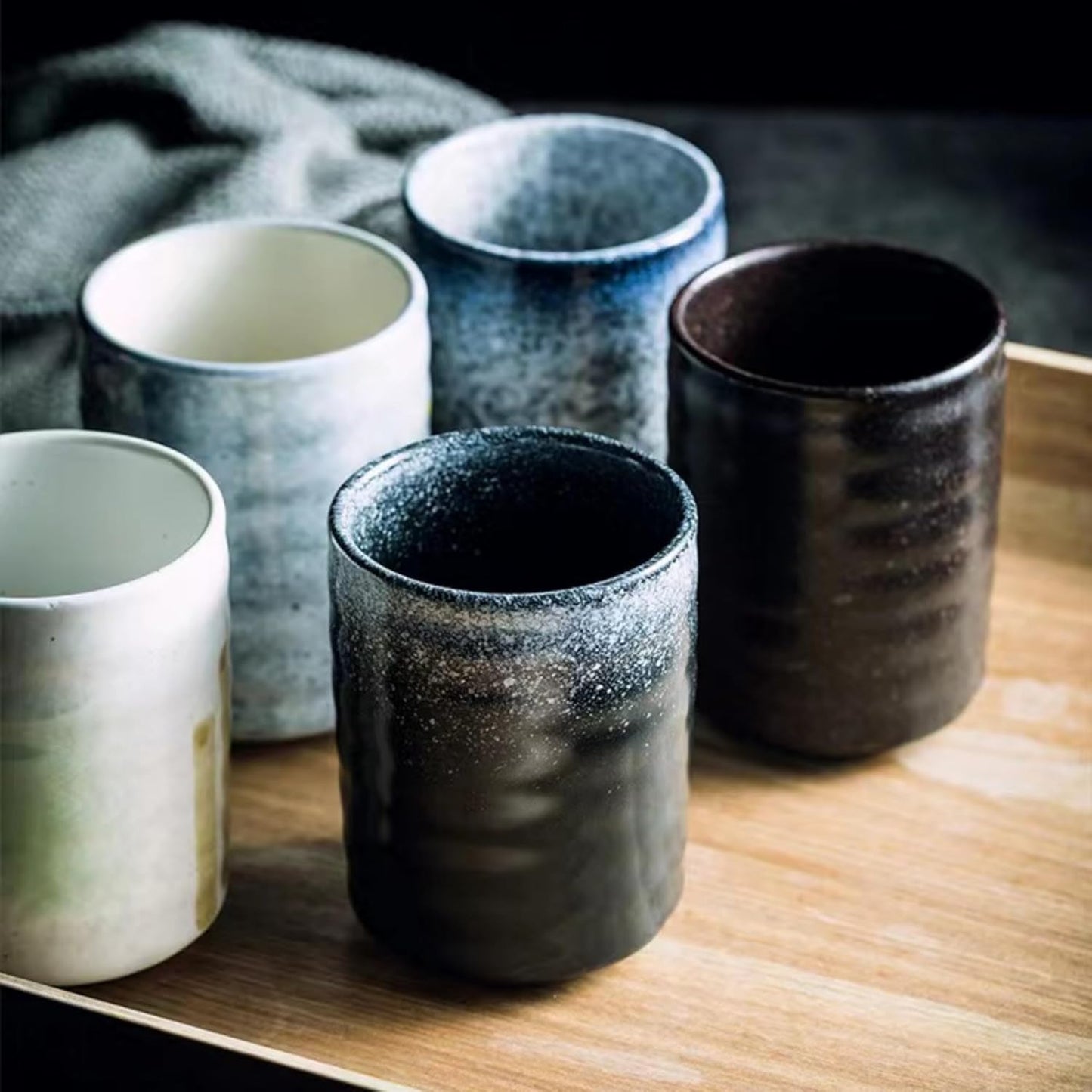 Stoneware Coffee Bar Utensil Holder Tea & Coffee Spoon & Stirrer Holder for Stir Stick Straw Teaspoon Holder Spoon Cup Small Utensil Jar (Spring Sprout)