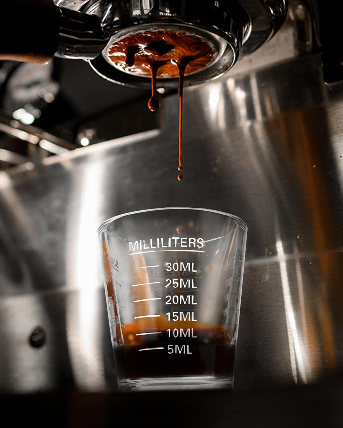 Shot Glasses Measuring Cup Set 2PACK Espresso Shot Glasses Liquid Heavy Glass 26-Incremental Measurement 1 OZ, 2 TBS, 6 TSP, 30 ML Kitchen Tools (White)