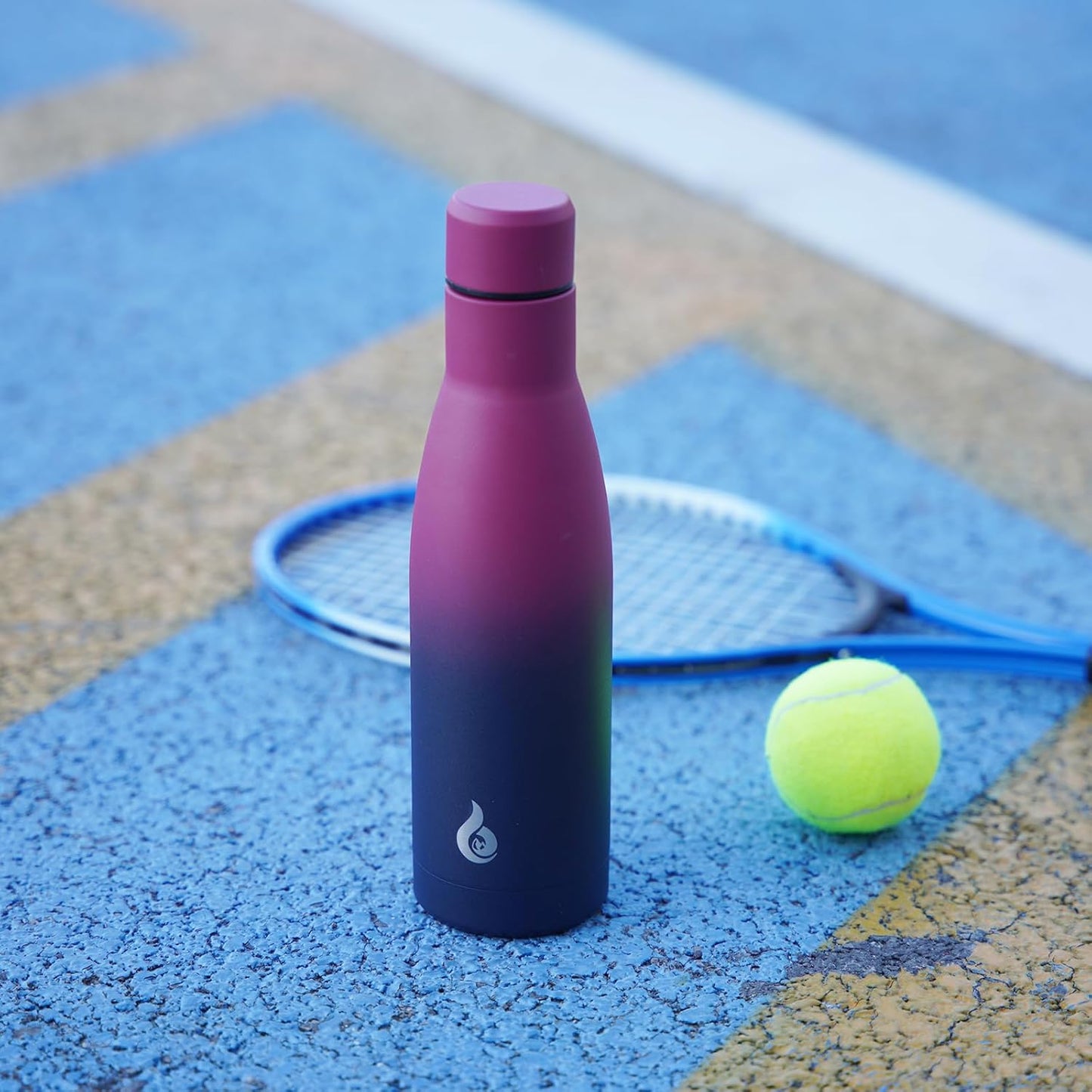 BJPKPK Insulated Water Bottle 17oz Stainless Steel Water Bottles Diashwasher Safe Reusable Metal Thermos Keep Cold and Hot,Charming Black Red