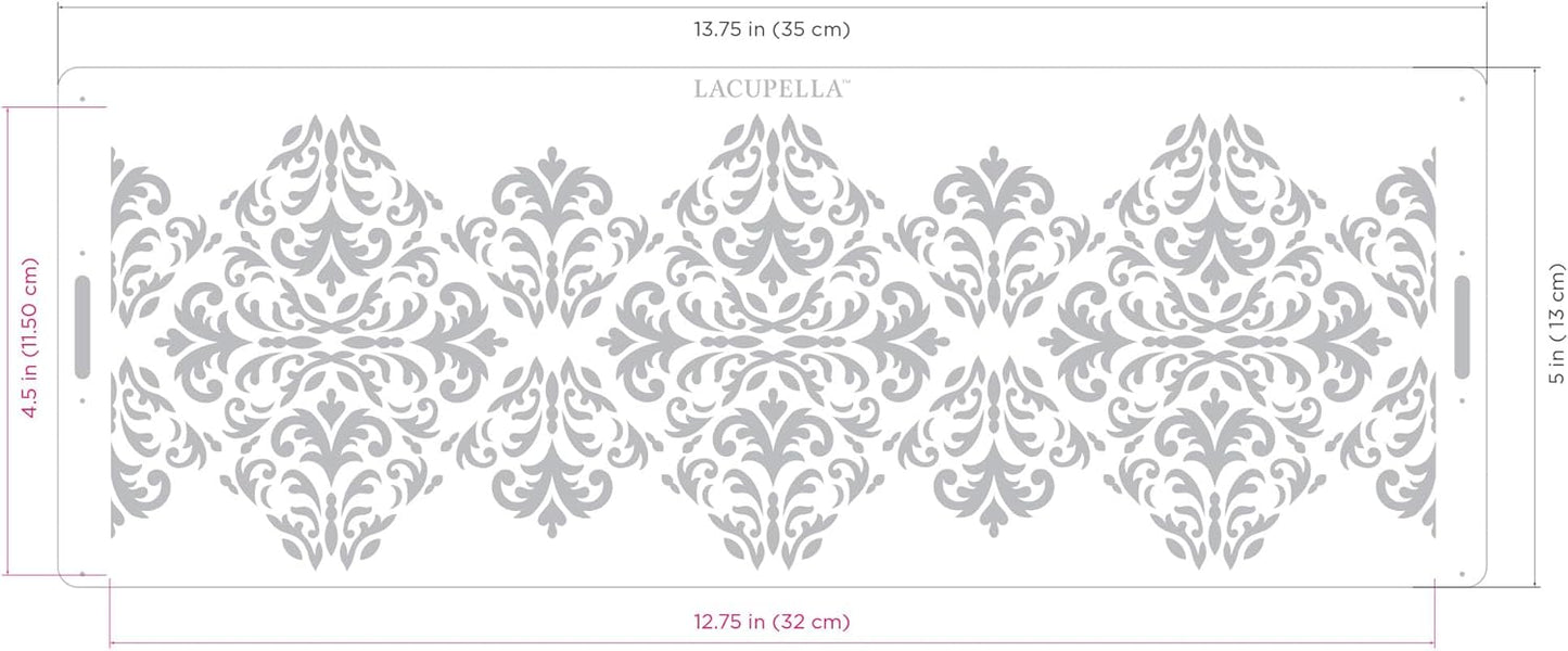Long Border Cake Stencil, 4" x 12.75" (SUKUNA)