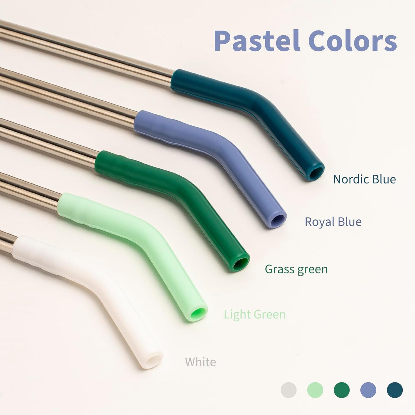 Stainless Steel Straw for 40 oz Stanley Tumbler Cup,Straight Reusable Metal Straws with Silicone Tips & Cleaning Brush for 40 oz Tumbler,1 Portable Bag