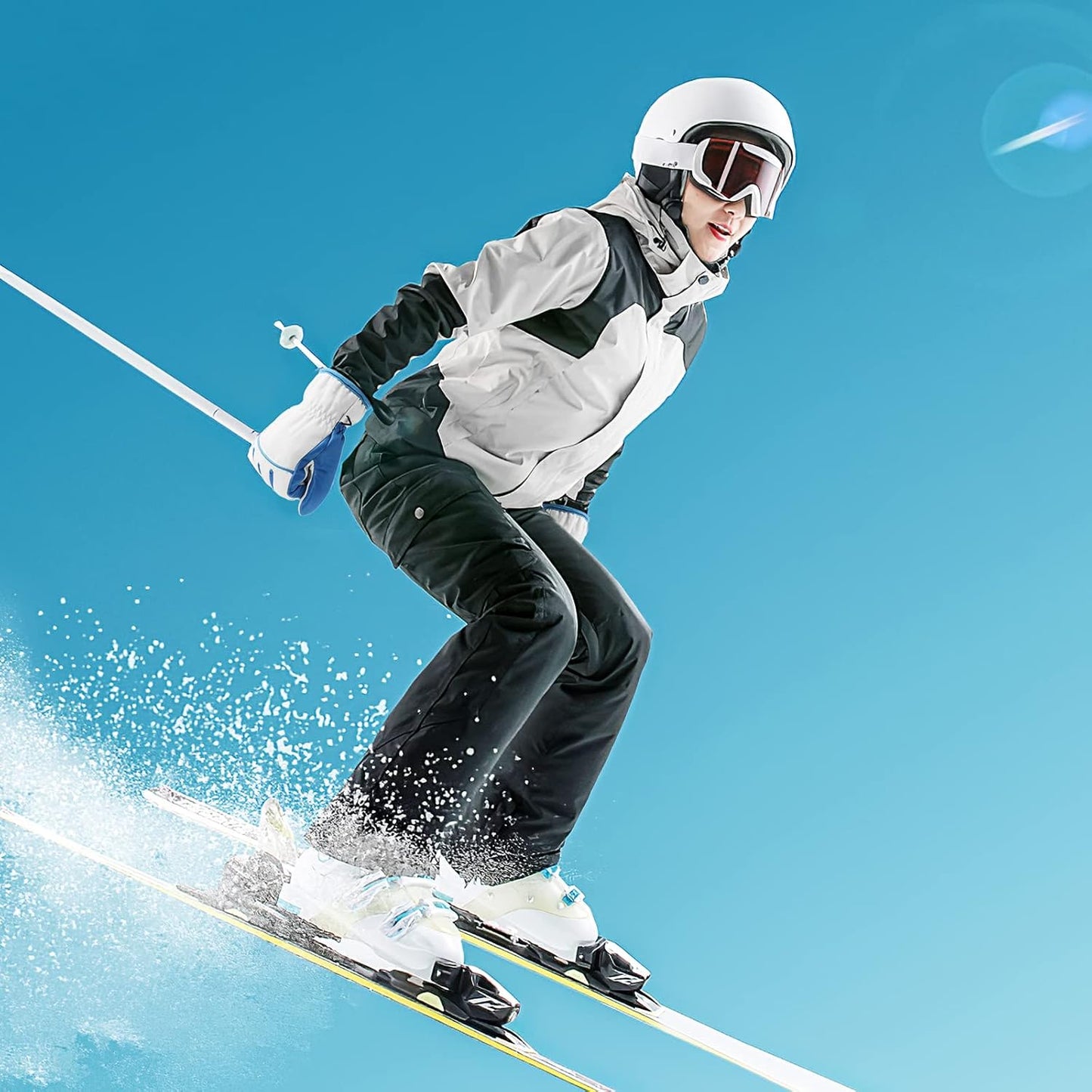 HANDLANDY Insulated Work Gloves Waterproof for Men Women, 3M Thinsulate Ski Gloves Winter Cold Weather Work Gloves Touchscreen (Large, Black)