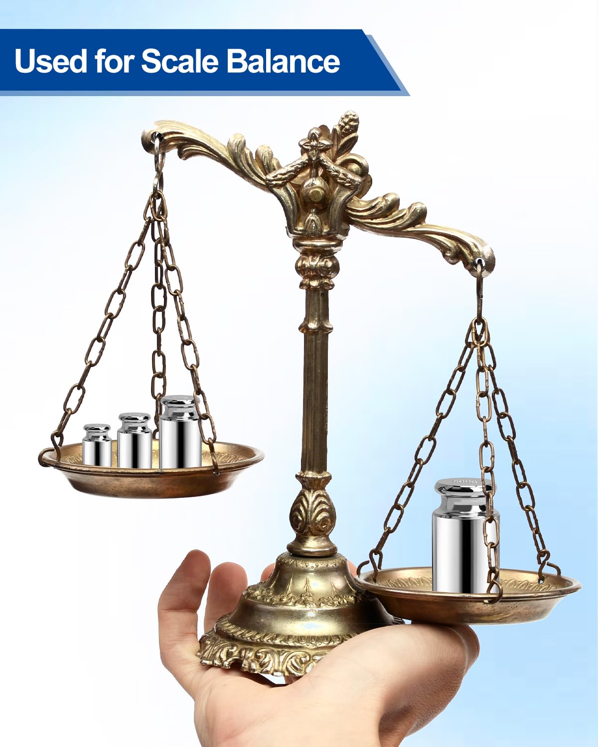 UCEC Calibration Weights for Digital Scale, 50g Gram Weights, Precision Stainless Steel Balance Scale Calibration Weight for Lab Educational Science