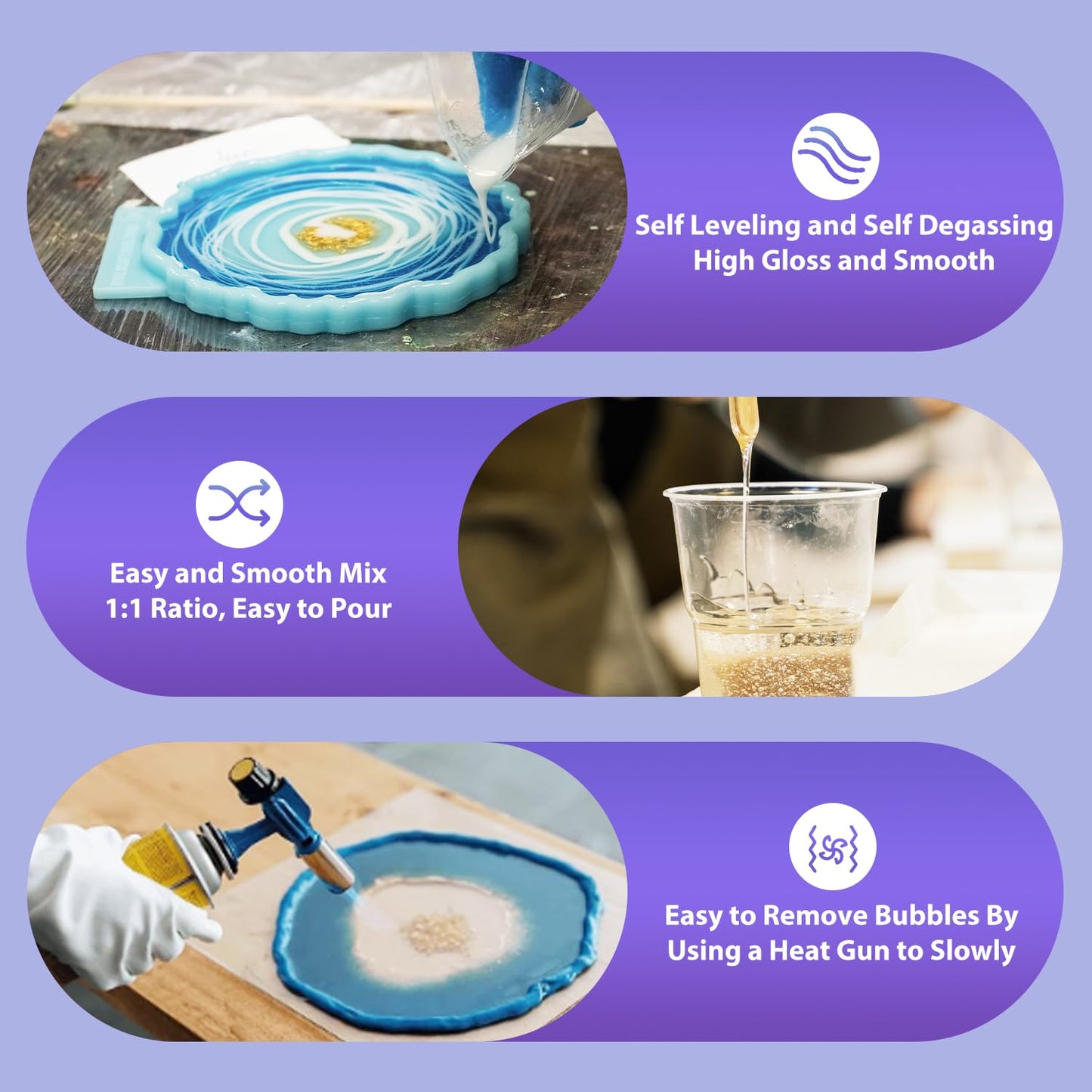 Epoxy Drops, 16OZ Epoxy Resin Crystal Clear, Epoxy Resin Kit - No Yellowing & No Bubbles, 1:1 Mix Ratio, Self-Leveling, Bubbles Free, Resin Epoxy for Casting, DIY, Molds, Jewelry Making, Art Crafts