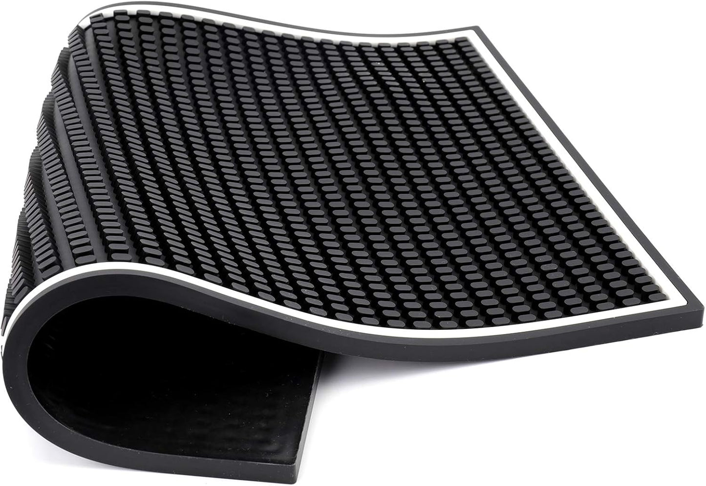 Jucoan 3 Pack Rubber Bar Mat for Countertop 18 x 12 Inch, 0.4 Inch Thicken Rubber Bar Service Mat, Non Slip Cocktail Drink Spill Mats for Bartender Bar Home, Dish Drying Mat for Kitchen