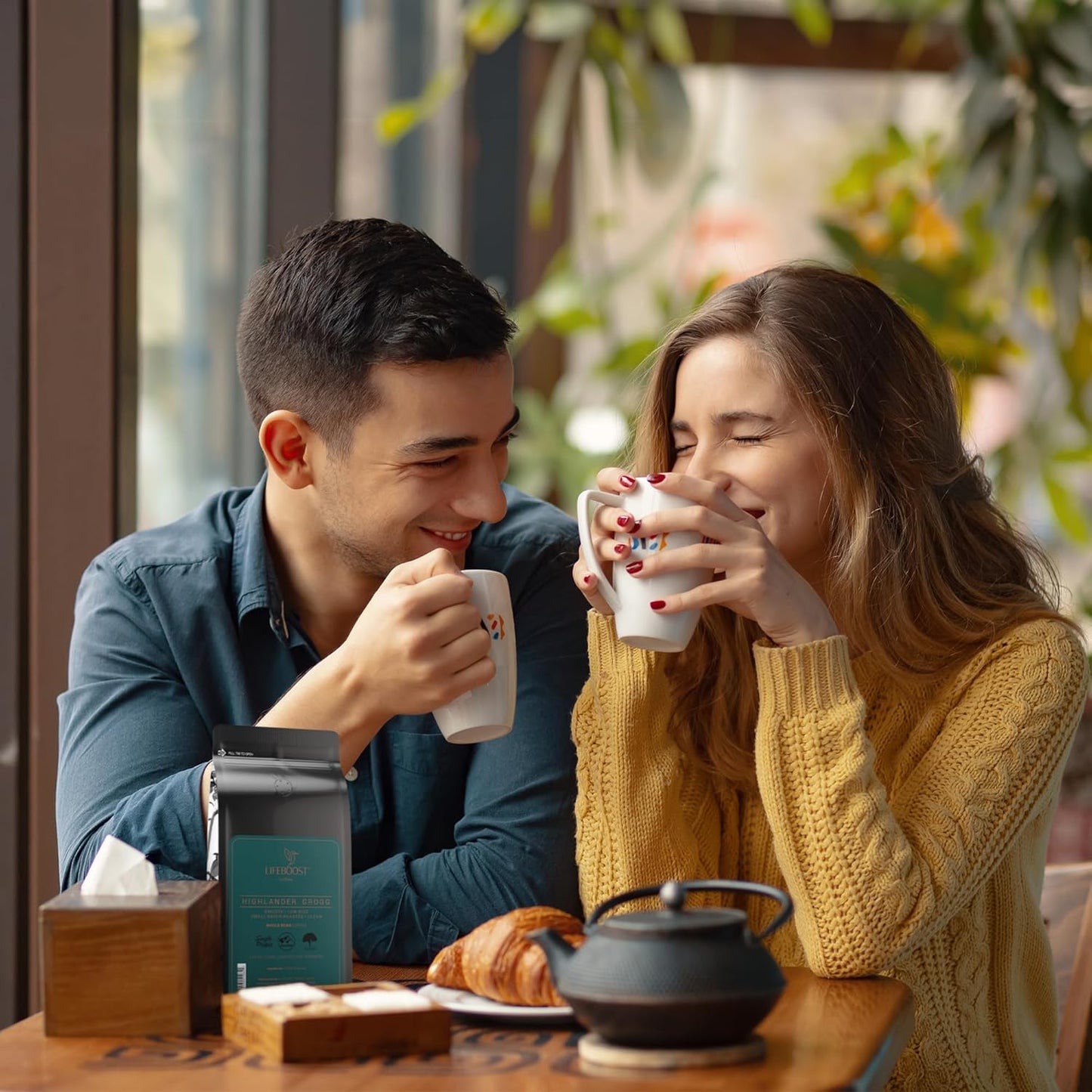 Lifeboost Highlander Grogg Whole Bean Coffee - Non-GMO Low Acid Single Origin Flavored Coffee Beans - Third Party Tested For Mycotoxins & Pesticides - 12 Ounces