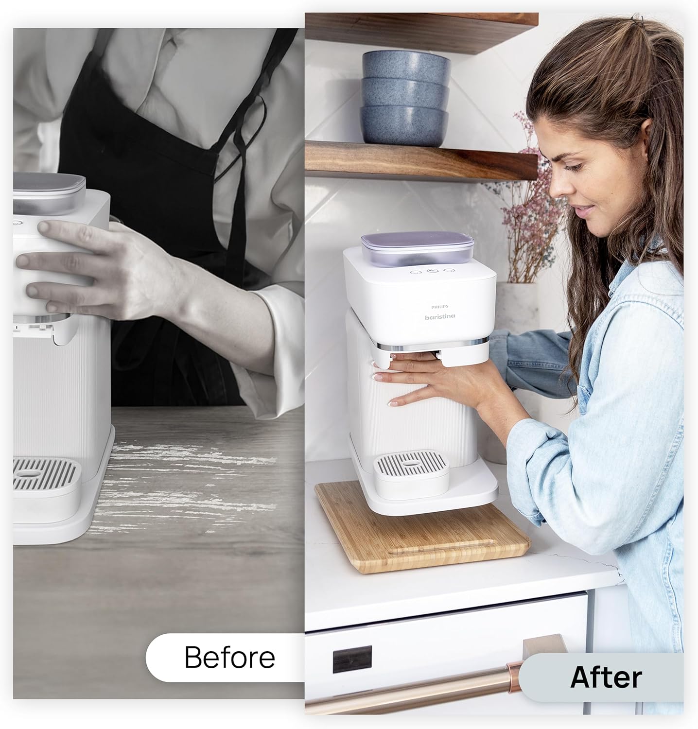 Ibyx Elegant Sliding Tray for Your Coffee Maker & Heavy Kitchen Appliances - Sturdy, Slides Easily from Under The Cabinet (Natural, 7.5βW x 14.5βD)