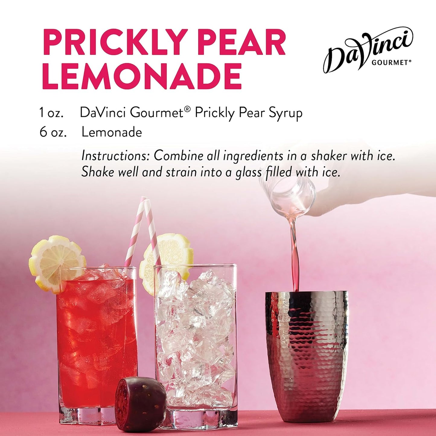 DaVinci Gourmet Prickly Pear Syrup, 25.4 Fluid Ounces (Pack of 4)