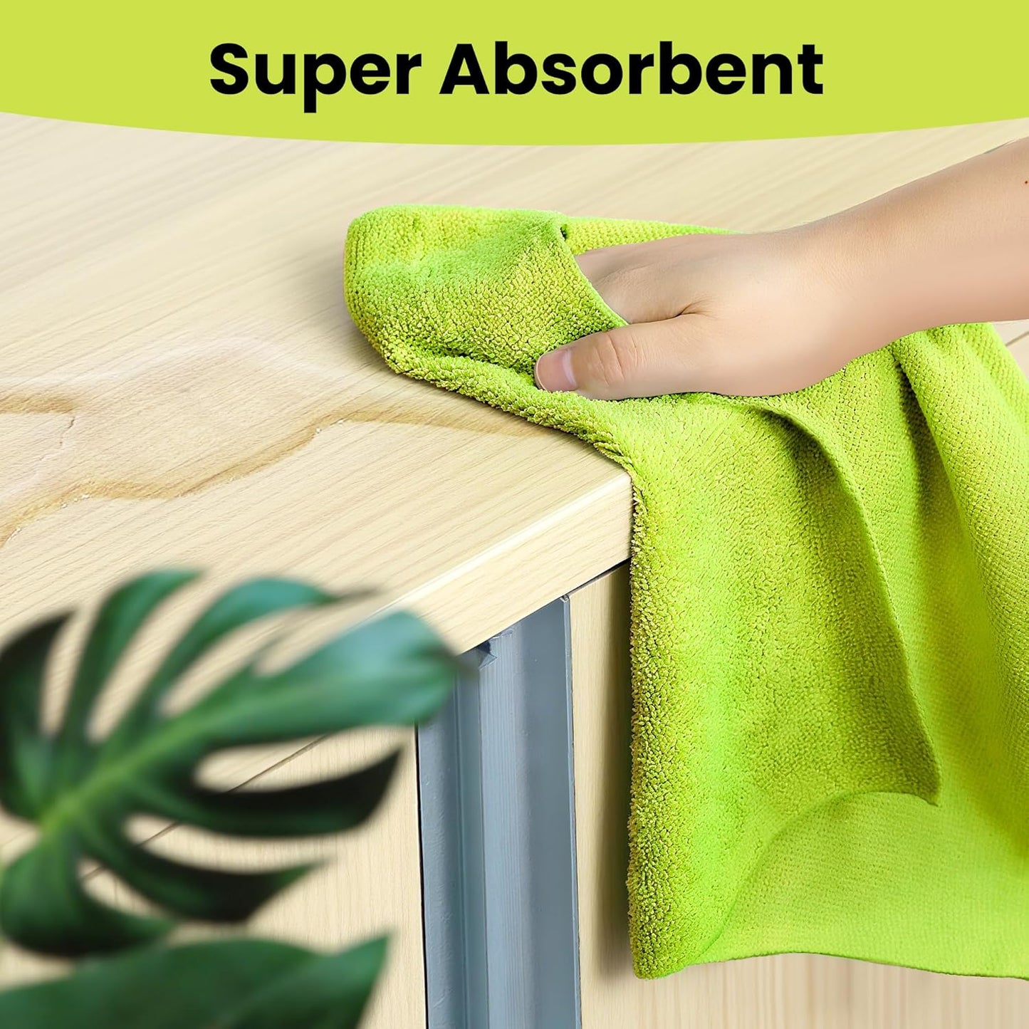 Microfiber Cleaning Cloths 15pcs (Dispenser Box), 11.8 * 9in, Cleaning Towels, Ultra Absorbent, Reusable and Washable