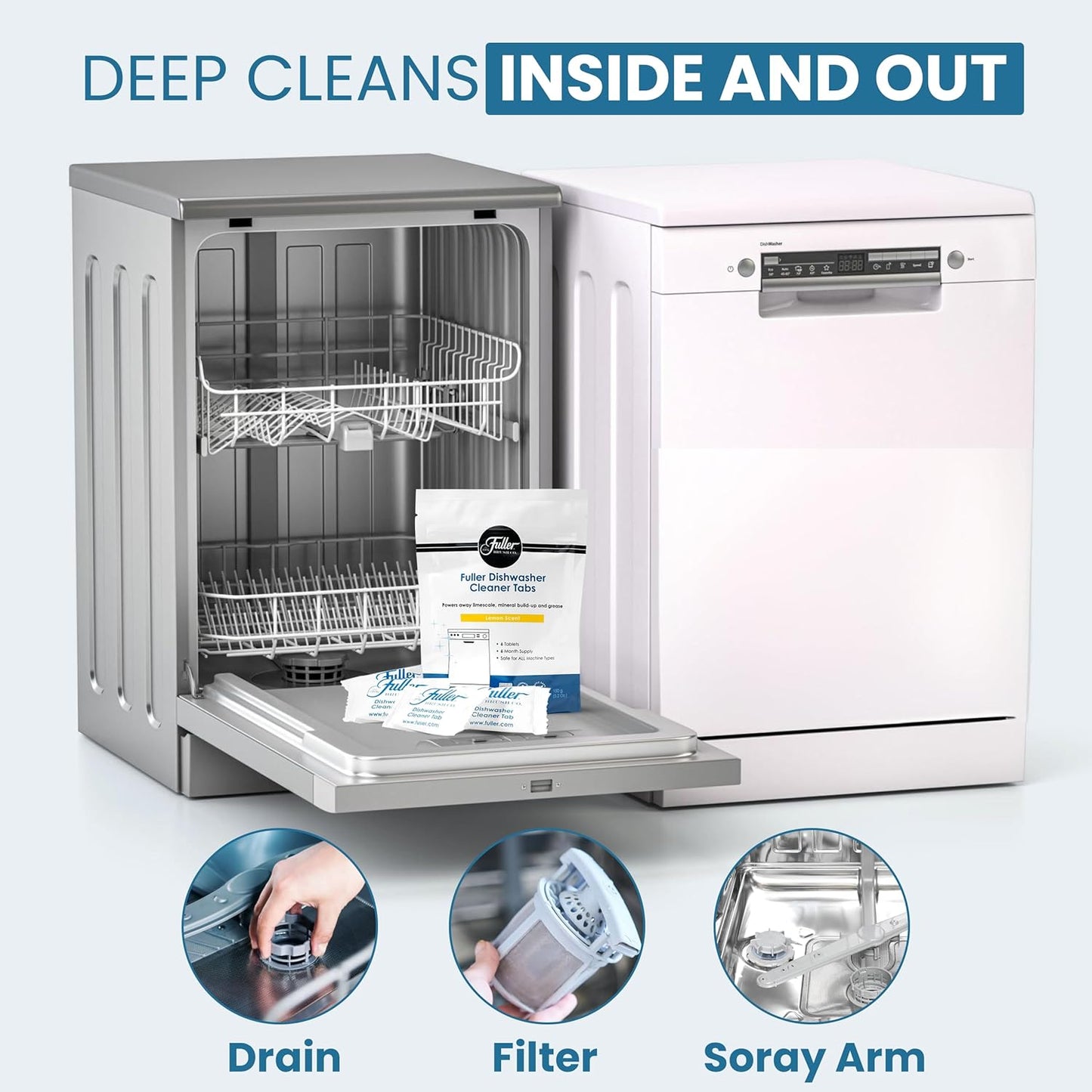 Fuller Dishwasher Cleaner Tabs - Lemon Scent