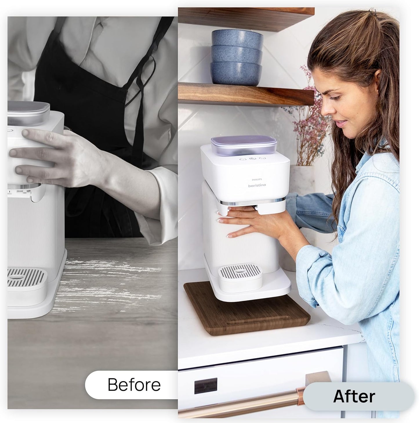 Ibyx Elegant Sliding Tray for Your Coffee Maker & Heavy Kitchen Appliances - Sturdy, Slides Easily from Under The Cabinet (Brown, 16" W x 13" D)