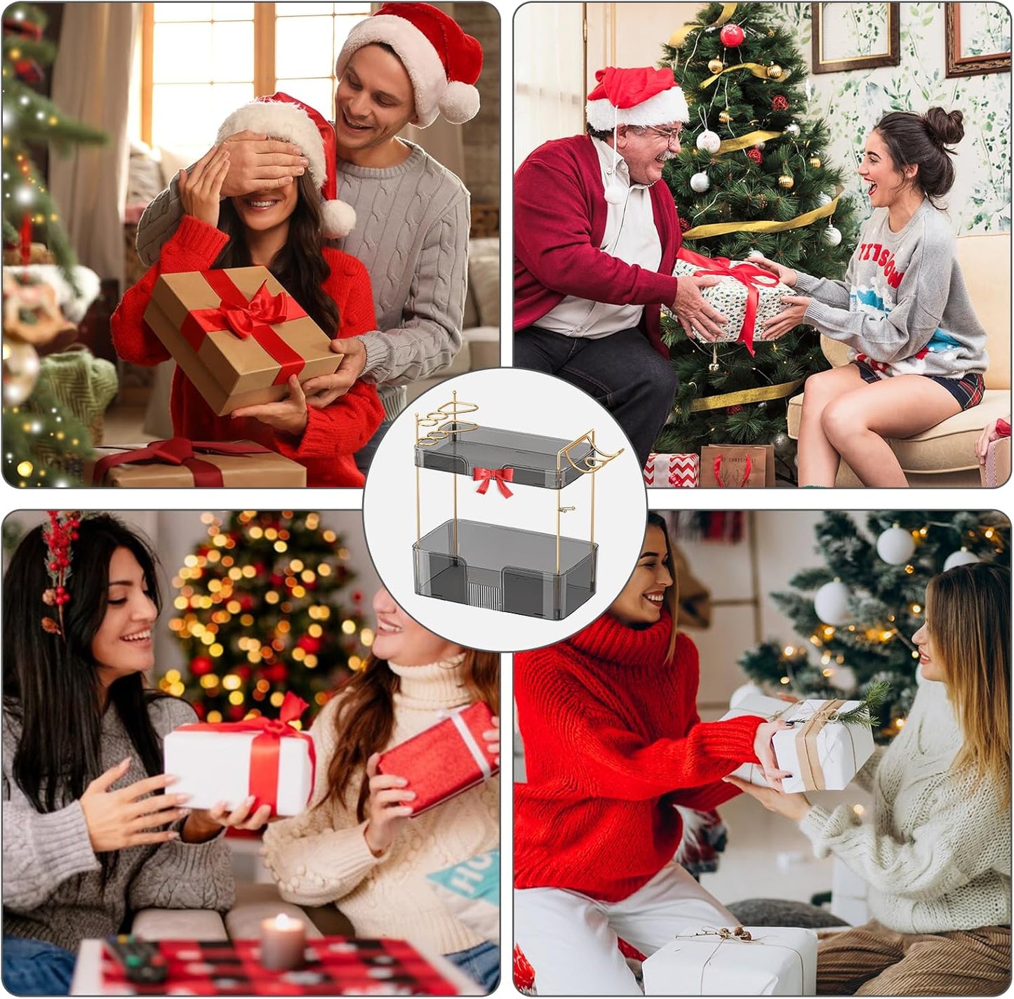 YCIA&DONE Bathroom Counter Organizer, Large Makeup Organizer Countertop, Shelf Storage, Vanity Tray, Easily Assemble for Bathroom Organizers and Storage, Undersink, Cabinet, 2 Tiers Grey