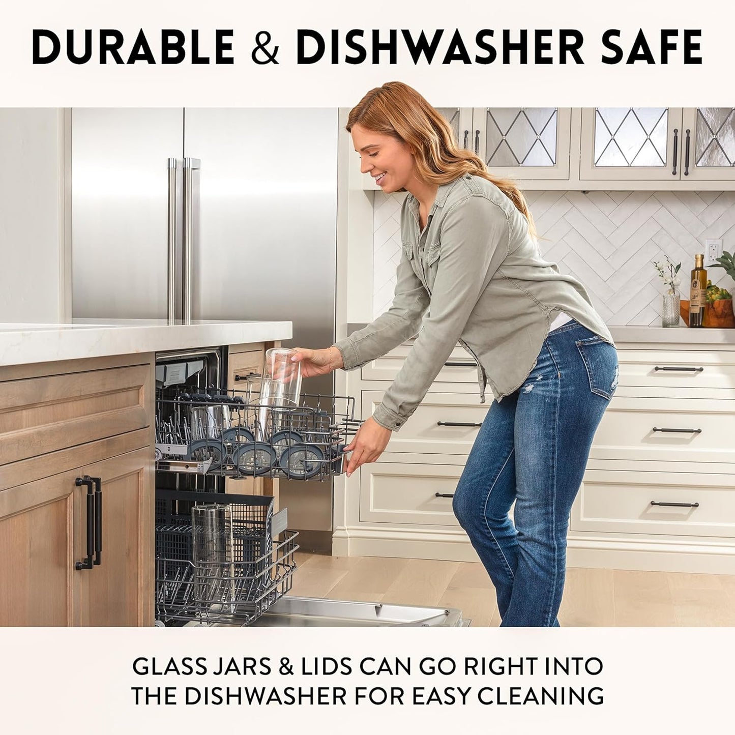 Glass Airtight Canisters with Silicone Lids – BPA-Free Borosilicate Containers for Food Prep, Storage, Wet or Dry Foods, Pasta, Rice, Flour, Tea, Herbs, Snacks – Set of 6 (17.5 oz)