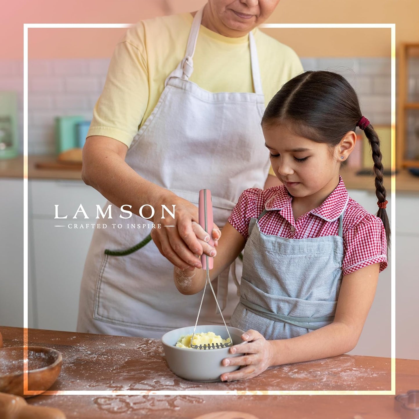 Lamson Vintage Presidential Pink Handle Mini-Masher