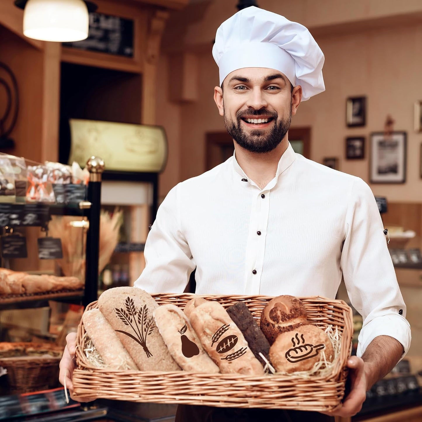 Bread Stencils for Sourdough - 24 Pcs Bread Stencils for Baking, Sourdough Bread Baking Tools, Gifts for Sourdough Bakers, Bread Making Accessories, Pie Cake Cookie Baking Stencils Template