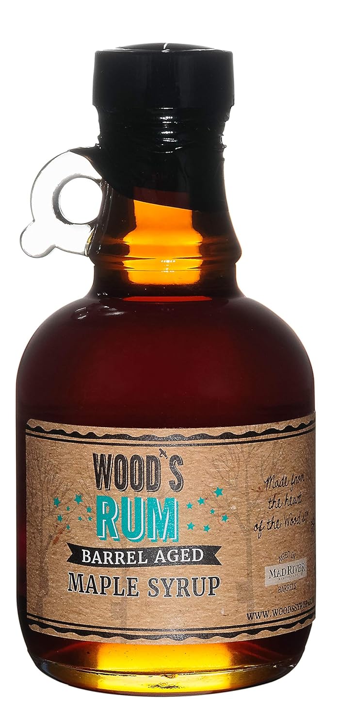 WOODS VERMONT Rum Barrel Aged Maple Syrup, 8.45 OZ