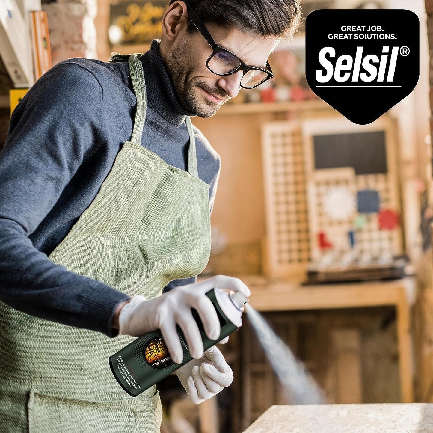 SELSIL Silicone Mold Release Aerosol Spray, Professional Resin Mold Releaser, Non-Stick, Fast-Drying & Easy Mold Removal, 13.5 Fl oz or 400 mL (Pack of 3)