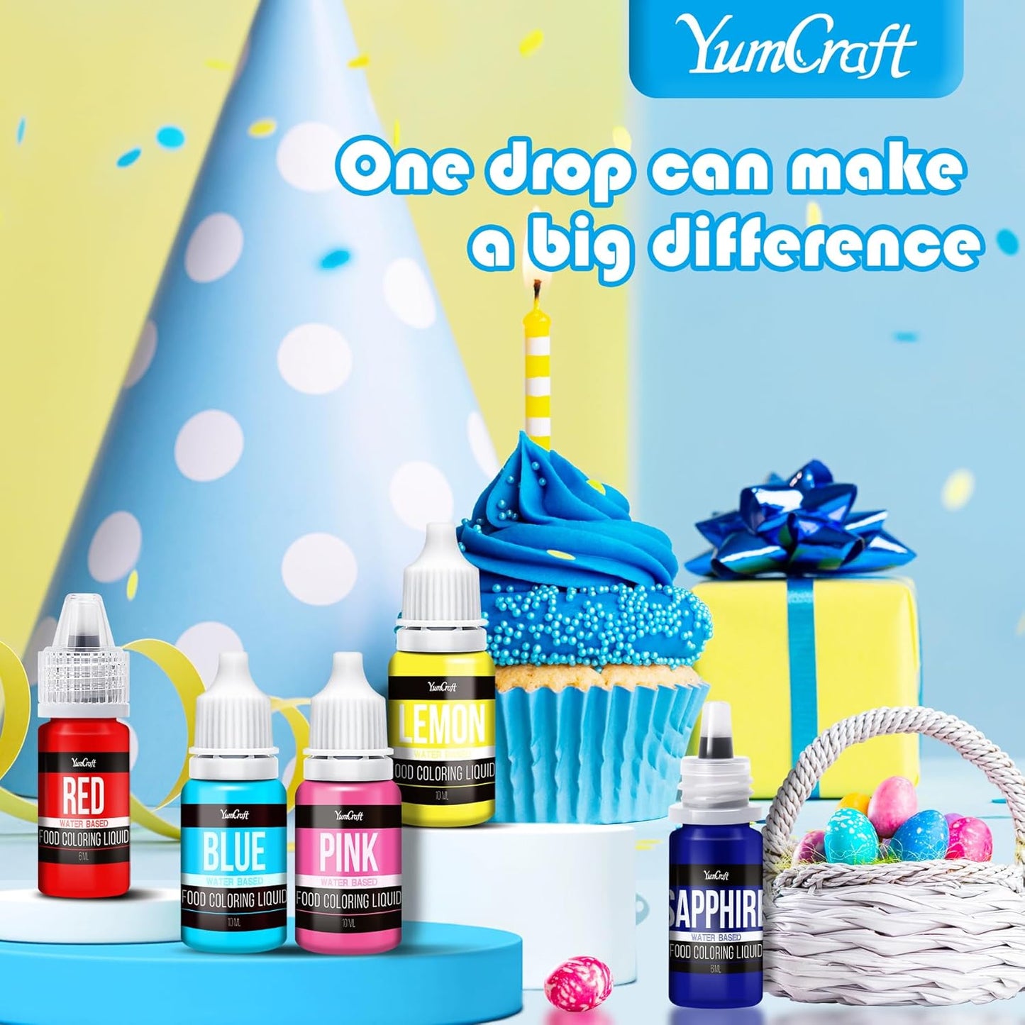 Food Coloring Liquid - Vibrant Color Food Coloring for Cake Decorating, Baking, Easter Egg, Icing - Tasteless Food Color Dye for Fondant, Cooking, Slime, Airbrush (Pink, 8 Fl.oz)